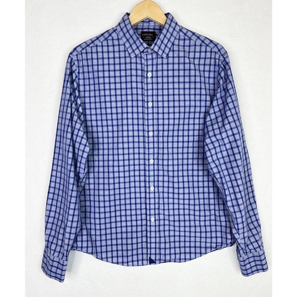UNTUCKit Other - Untuckit Mens Medium Rodney Plaid Checkered Long Sleeve Shirt Blue Excellent